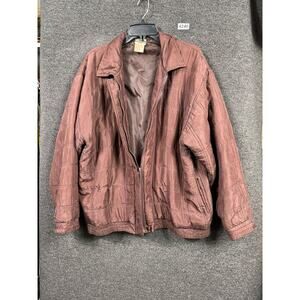 Outbrook Jacket Mens XL Quilted Full Zip Lightweight Silk Vintage Rare